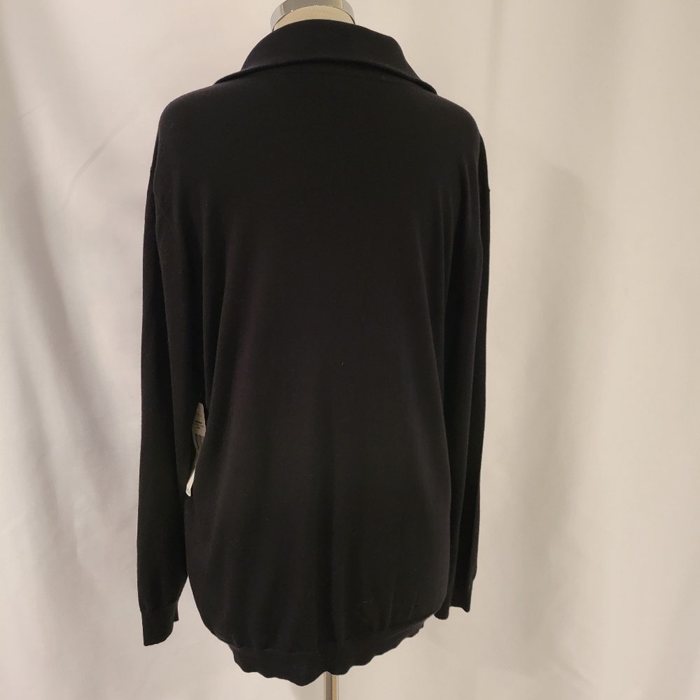 Ralph Lauren 3X Black Pullover Sweater w/Blk&Wht Inset Neckline NWT - Picture 8 of 11